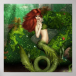 Red Haired Mermaid Print