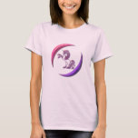Unicorn Design Pink Ladies Fitted T-Shirt