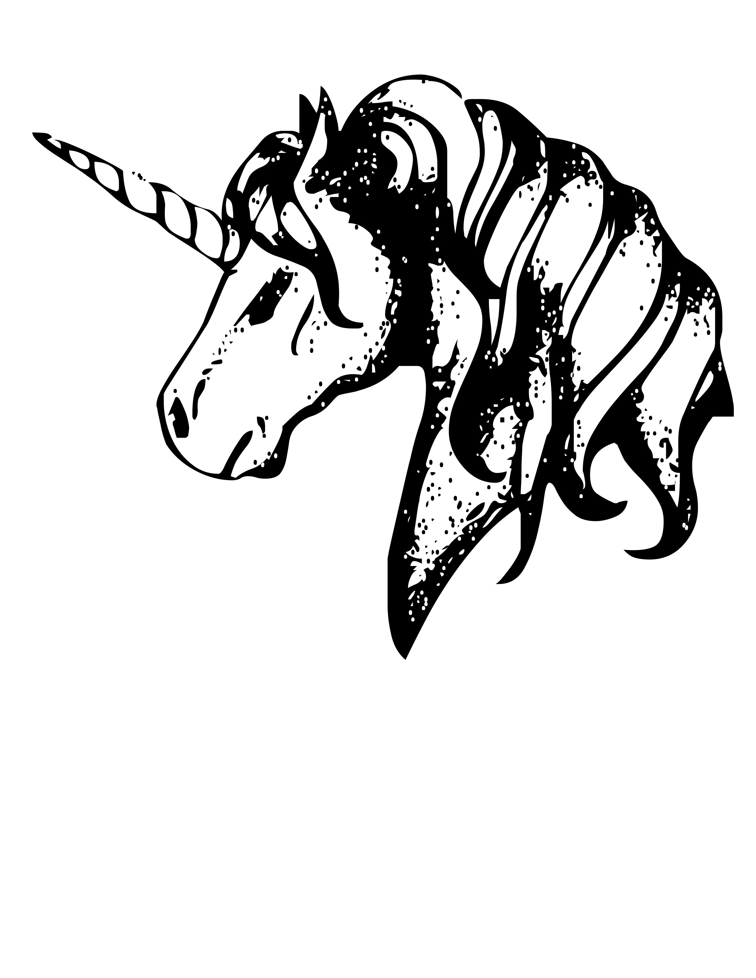 Realistic Unicorn Head Coloring Pages - Musadodemocrata