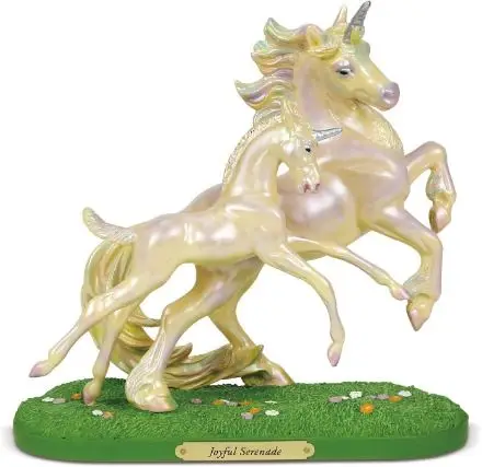 Trail of Painted Ponies Joyful Serenade (unicorn) Stone Resin Figurine, 8.5", Multicolor
