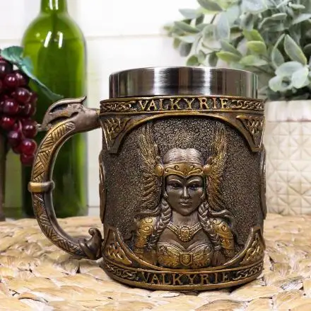 Norse Mythology Viking Goddess Valkyrie Coffee Mug 13oz Resin Drink Cup