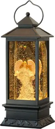 Lighted Angel Christmas Snow Globes Musical Lantern