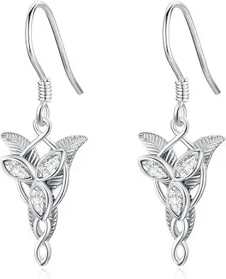 Sterling Silver Arwen Evenstar Drop Earrings