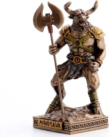 Minotaur Creature of The Labyrinth Resin Hand Painted Miniature Figurine