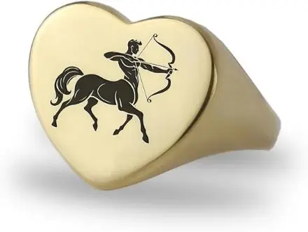 Engraved Centaur Signet Ring