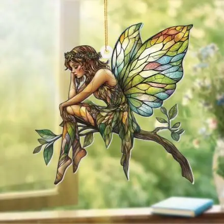 Stained Glass Fairy Ornament – Acrylic Suncatcher