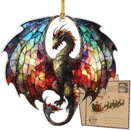 Dragon Stained plastic Ornament