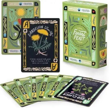 Forest Feast Botanical Playing Cards for Nature Lovers &amp;amp; Collectors