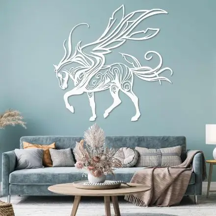 Pegasus Horse Metal Wall Art, Flying Horse Metal Wall Décor