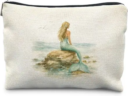 Mermaid Gifts for Women Cosmetic Makeup Bag
