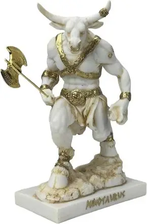 Minotaur with Labrys Axe Greek Mythology Statue