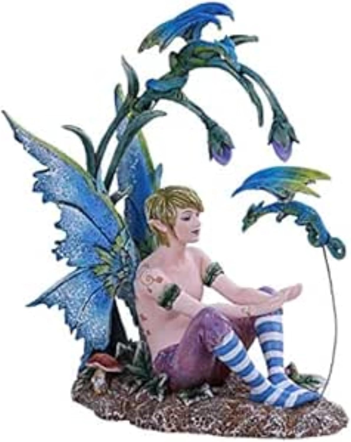 Boy and His Dragon Male FAE Resin Collectible Figurine