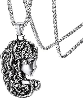 Greek Medusa Pendant Necklace