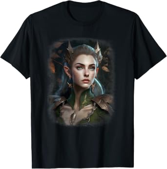 Elven Warrior Elf Princess Fae Dark Fantasy T-Shirt