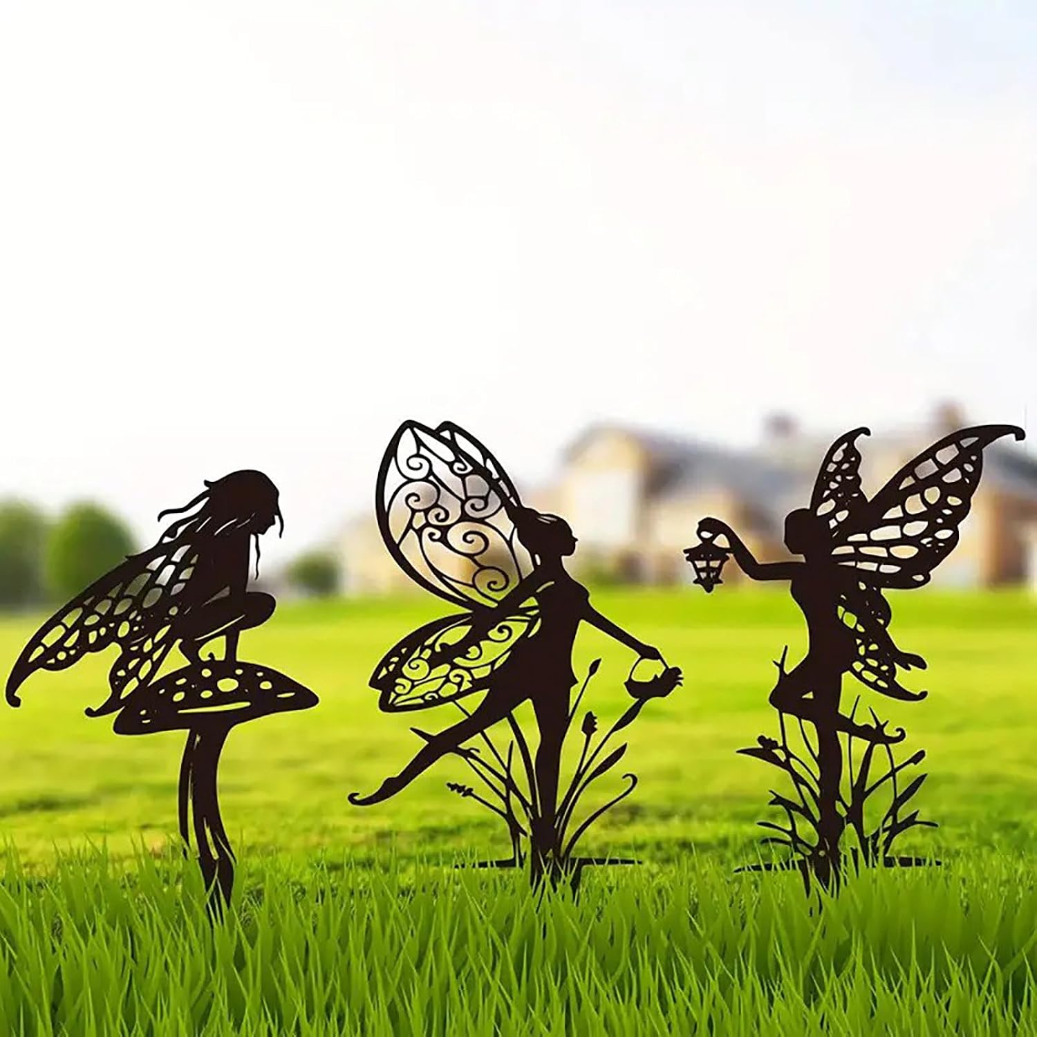 Garden Decoration Fairy Metal Flower Fairy 3-Piece Set