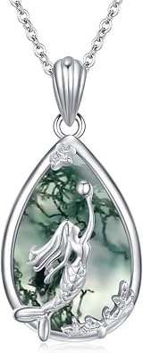 Mermaid Pendant Necklace for Women with Gift Box