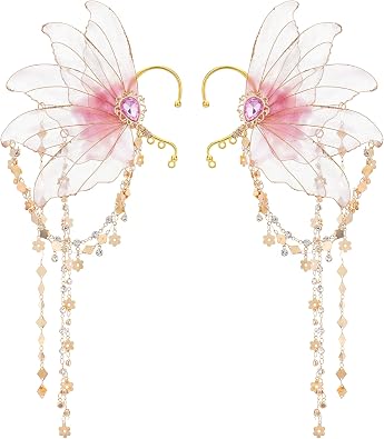 Fairy Elf Ear Cuffs - Elven Ear Cuffs with Tassel Non Piercing Earrings