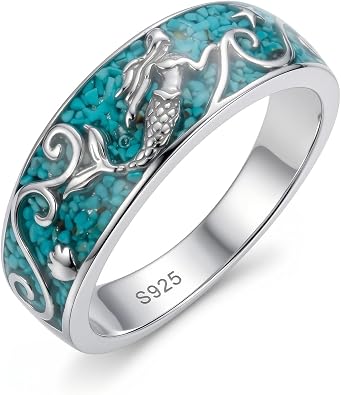 T urquoise Ring for Women 925 Sterling Silver Turquoise Western Ring Country Jewelry Western Jewelry