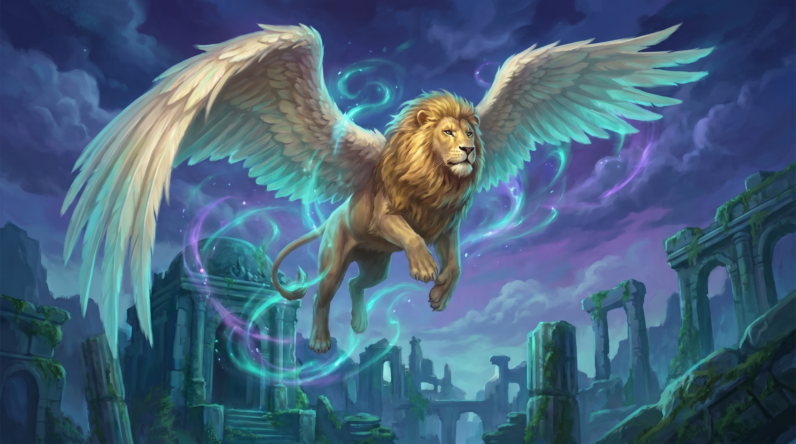 Winged sovereigns of legend
